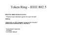 Token Ring IEEE 802.5 PowerPoint PPT Presentation