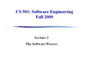 CS 501: Software Engineering Fall 2000