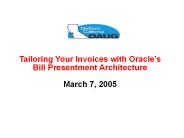 Tailoring Your Invoices with Oracle