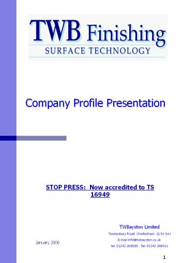 Company Profile Presentation