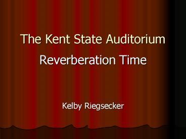The Kent State Auditorium