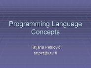Programming Language Concepts