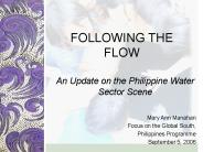 FOLLOWING THE FLOW