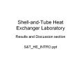 Shell-and-Tube Heat Exchanger Laboratory PowerPoint PPT Presentation