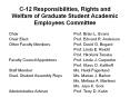 C-12 Responsibilities, Rights and Welfare of Graduate Student Academic Employees Committee PowerPoint PPT Presentation