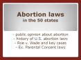 Abortion laws in the 50 states PowerPoint PPT Presentation