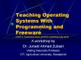 Teaching Operating Systems With Programming and Freeware Lecture 2: Concurrency Issues, processor sc PowerPoint PPT Presentation