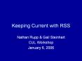 Keeping Current with RSS PowerPoint PPT Presentation