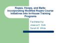Ropes, Hoops, and Balls: Incorporating Modified Ropes Course Initiatives into InHouse Training Progr PowerPoint PPT Presentation