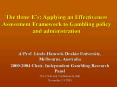 The three Es: Applying an Effectiveness Assessment Framework to Gambling policy and administration PowerPoint PPT Presentation