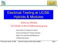 Electrical Testing at UCSB: Hybrids PowerPoint PPT Presentation