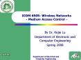 ICOM 6505: Wireless Networks Medium Access Control PowerPoint PPT Presentation