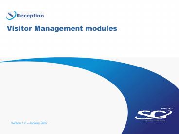 Visitor Management modules