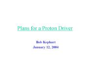 Plans for a Proton Driver
