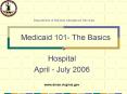 Medicaid 101 The Basics PowerPoint PPT Presentation