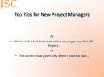 Top Tips for New Project Managers PowerPoint PPT Presentation
