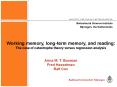Working memory, long-term memory, and reading: The case of catastrophe theory versus regression analysis  Anna M. T. Bosman Fred Hasselman Ralf Cox PowerPoint PPT Presentation