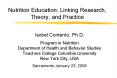 Nutrition Education: Linking Research, Theory, and Practice PowerPoint PPT Presentation