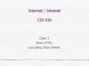 Internet / Intranet CIS-536