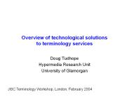 Overview of technological solutions to terminology services