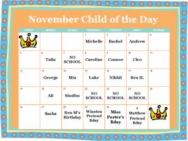 November Child of the Day