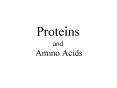 Proteins and Amino Acids PowerPoint PPT Presentation