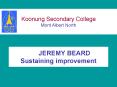 JEREMY BEARD Sustaining improvement PowerPoint PPT Presentation