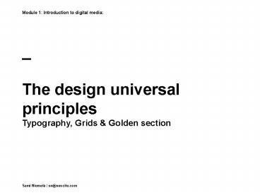 _ The design universal principles Typography, Grids