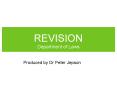REVISION PowerPoint PPT Presentation