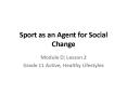 Sport as an Agent for Social Change PowerPoint PPT Presentation