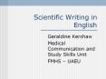 Scientific Writing in English PowerPoint PPT Presentation