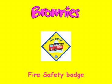 Fire Safety badge