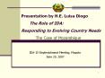 Presentation by H.E. Luisa Diogo The Role of IDA: Responding to Evolving Country Needs The Case of M PowerPoint PPT Presentation