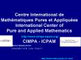 Centre International de Mathmatiques Pures et Appliques International Center of Pure and Applied Mat PowerPoint PPT Presentation