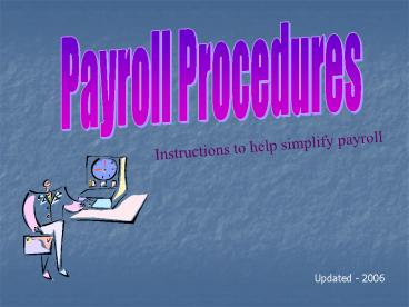 Payroll Procedures