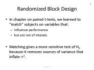 Randomized Block Design