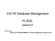 CS178 Database Management PLSQL