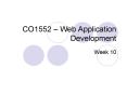 CO1552 Web Application Development PowerPoint PPT Presentation