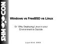 Windows vs FreeBSD vs Linux PowerPoint PPT Presentation