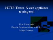 HTTP-Tester- A web appliance testing tool