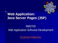 Web Application: Java Server Pages JSP PowerPoint PPT Presentation