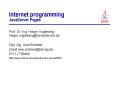 Internet programming JavaServer Pages PowerPoint PPT Presentation