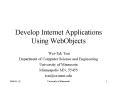 Develop Internet Applications Using WebObjects PowerPoint PPT Presentation