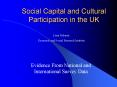 Social Capital and Cultural Participation in the UK PowerPoint PPT Presentation