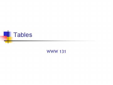 Tables