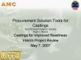 Procurement Solution Tools for Castings NonFerrous Founders Society Ryan J. Moore PowerPoint PPT Presentation