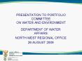PRESENTATION TO PORTFOLIO COMMITTEE ON WATER AND ENVIRONMENT PowerPoint PPT Presentation