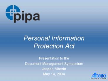 Personal Information Protection Act