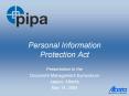 Personal Information Protection Act PowerPoint PPT Presentation