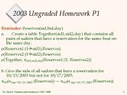 2003 Ungraded Homework P1